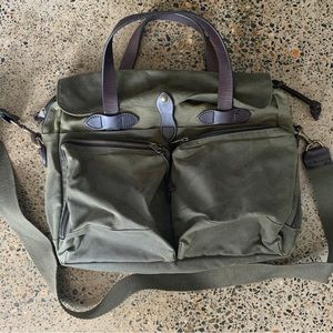 Filson 24 Hour Tin Cloth Briefcase in Otter Green